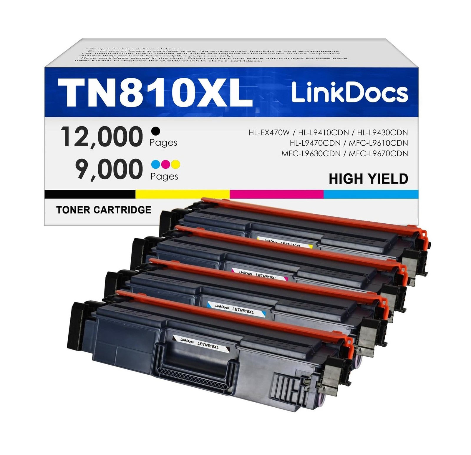 TN810XL High Yield Toner Cartridge Replacement for Brother TN-810 TN810 TN-81...