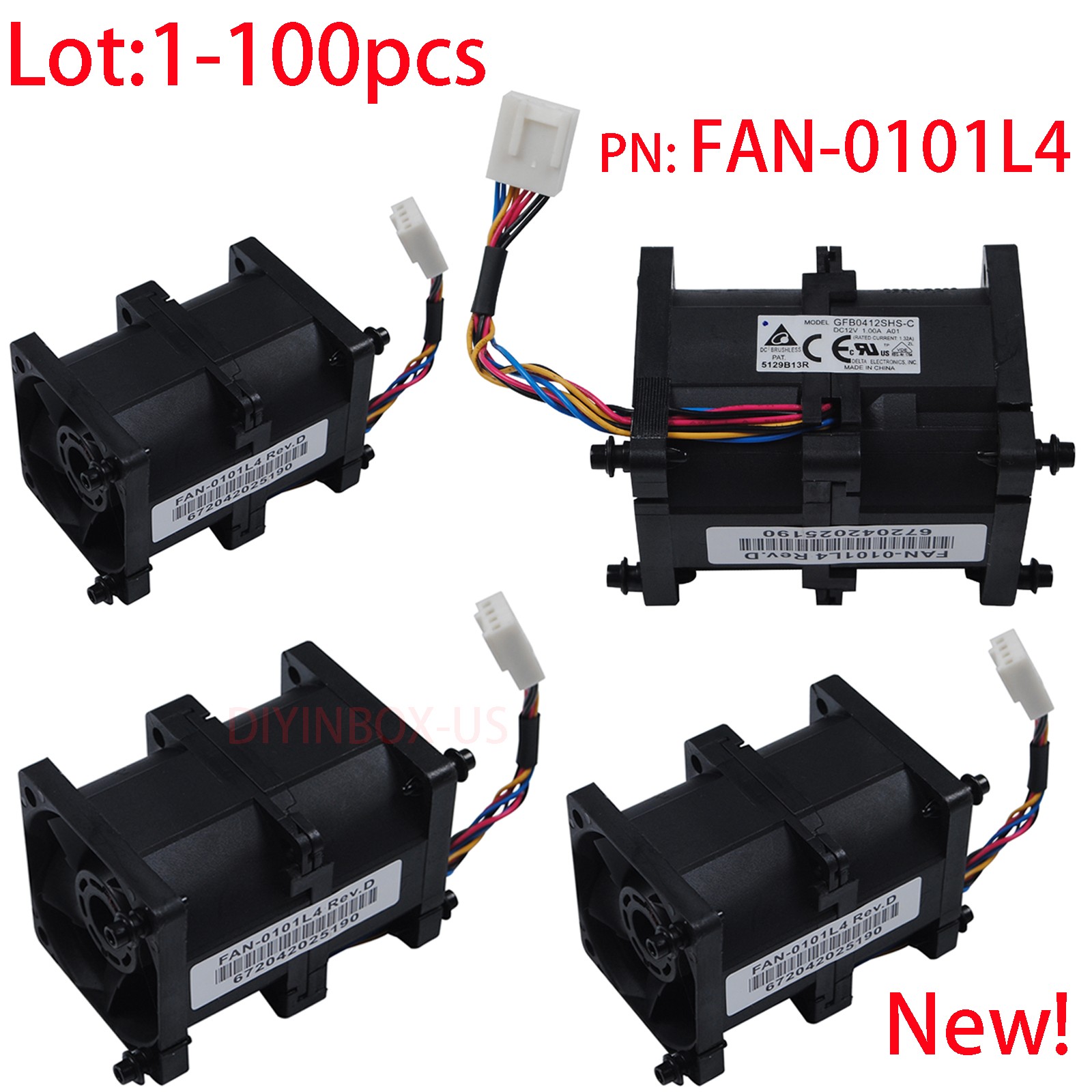 Lot Supermicro FAN-0101L4 40mm Counter Rotating Server Chassis Cooling Fan