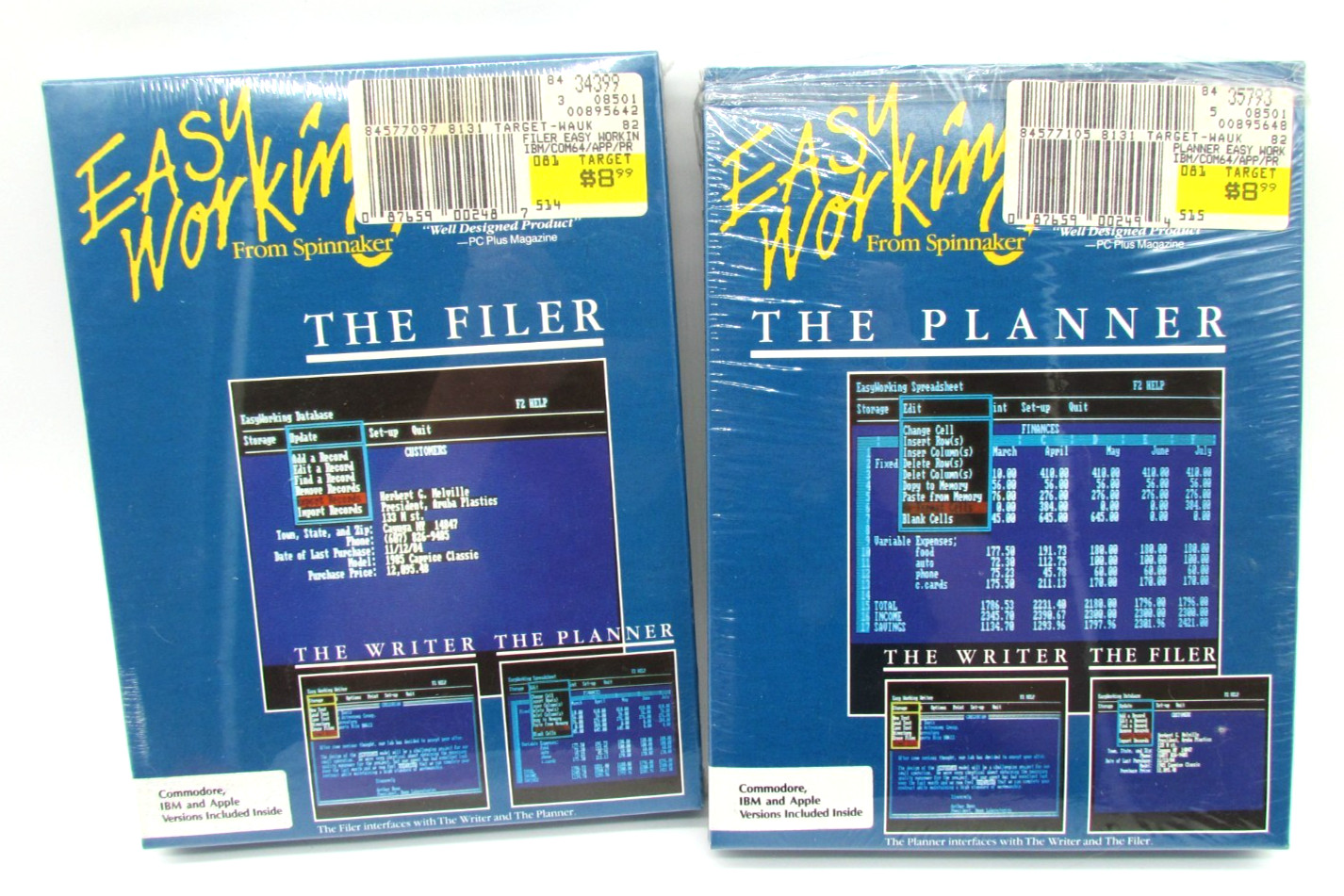 Vintage 1987 Spinnaker Easy Working Filer Sealed Planner Complete Software Lot