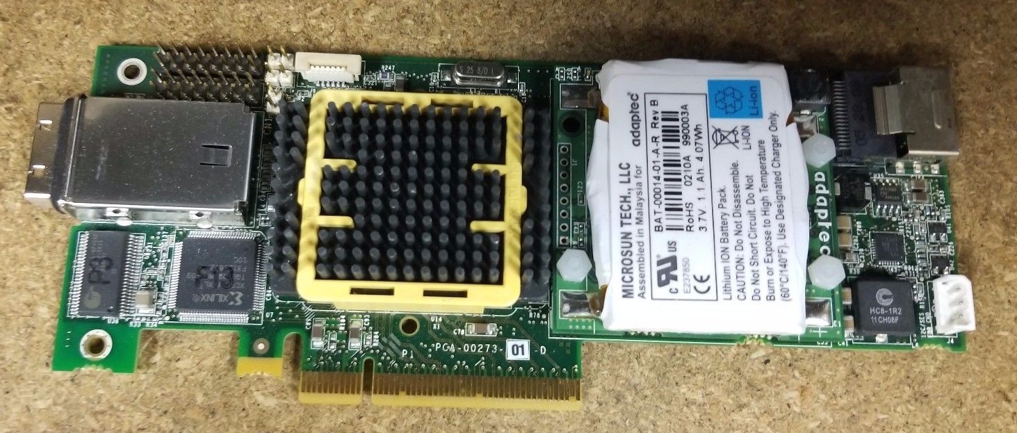 Adaptec ASR-5445 512MB SAS PCIe RAID Storage Controller Card with Battery BBU