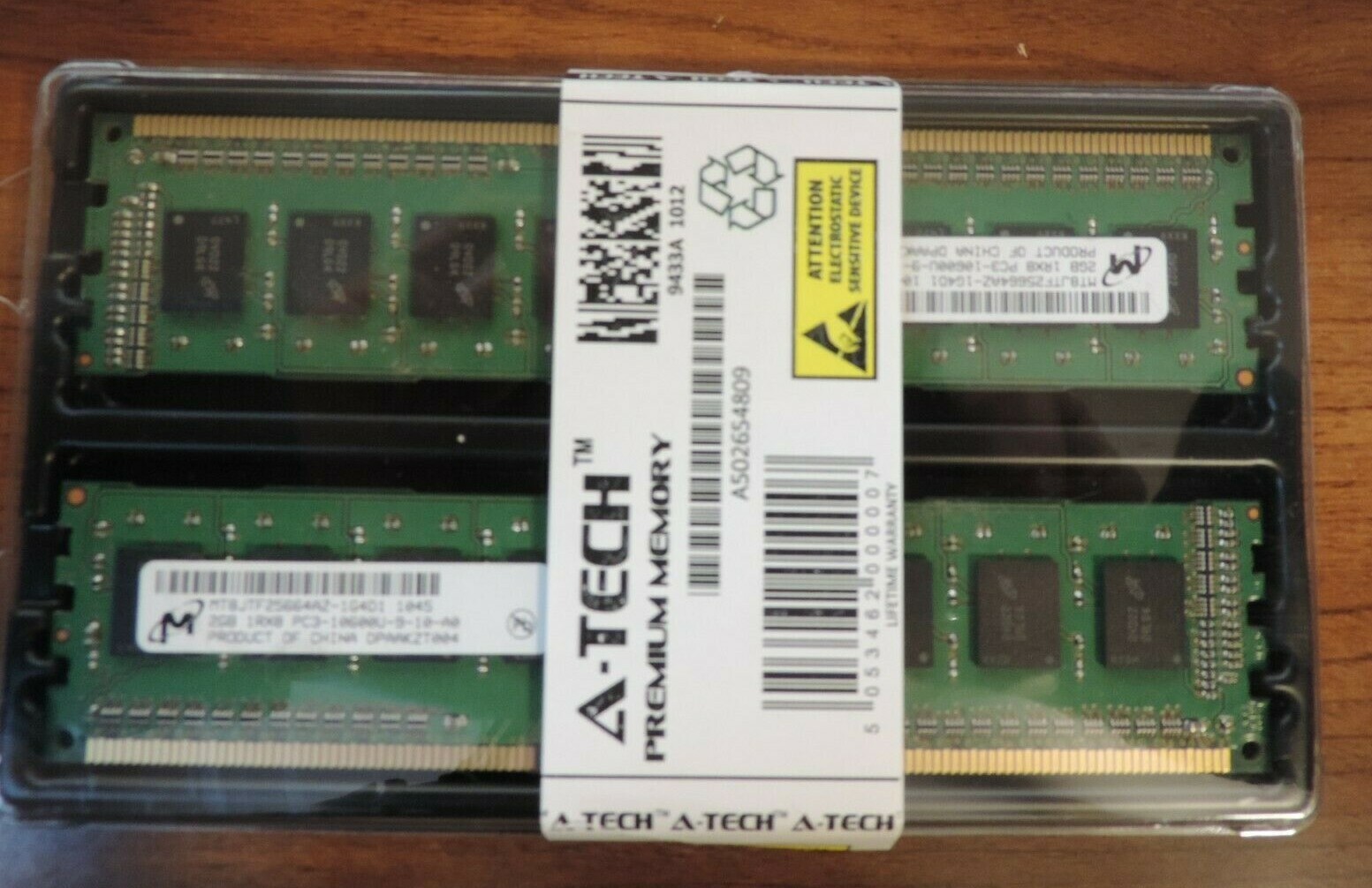 Atech 4GB Kit Lot 2x 2GB DIMM DDR3 Desktop 10600 1333MHz 1333 240pin Ram Memory