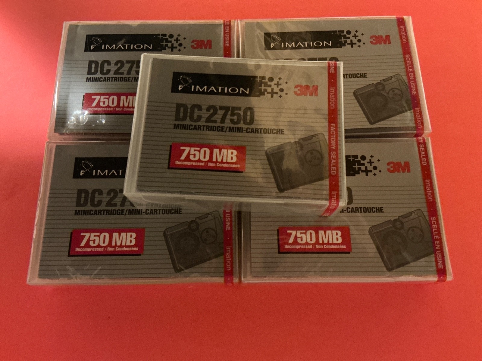 IMATION 3M DC2750 Data Cartridges New Sealed Lot of 5 