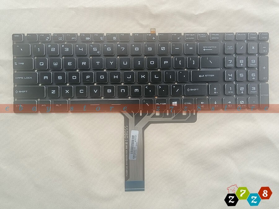 MSI MS-16H8 MS-16k2 MS-16U7 MS-16K4 MS-16P1 MS-16K2 MS-16L2 Keyboard US Backlit