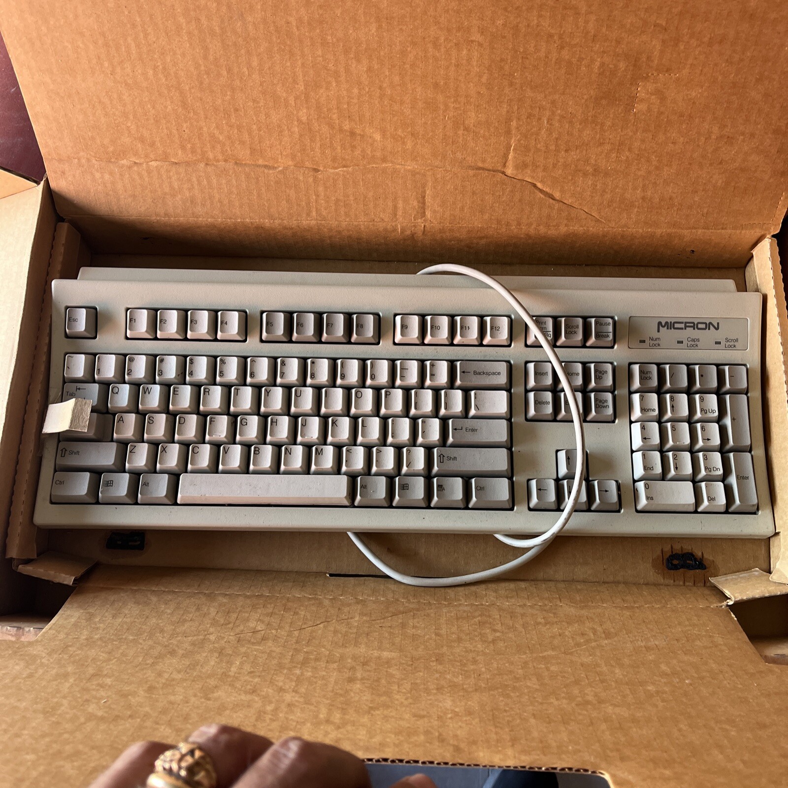 NMB Technologies Micron RT6856TW PS/2 Clicky Beige Wired Keyboard