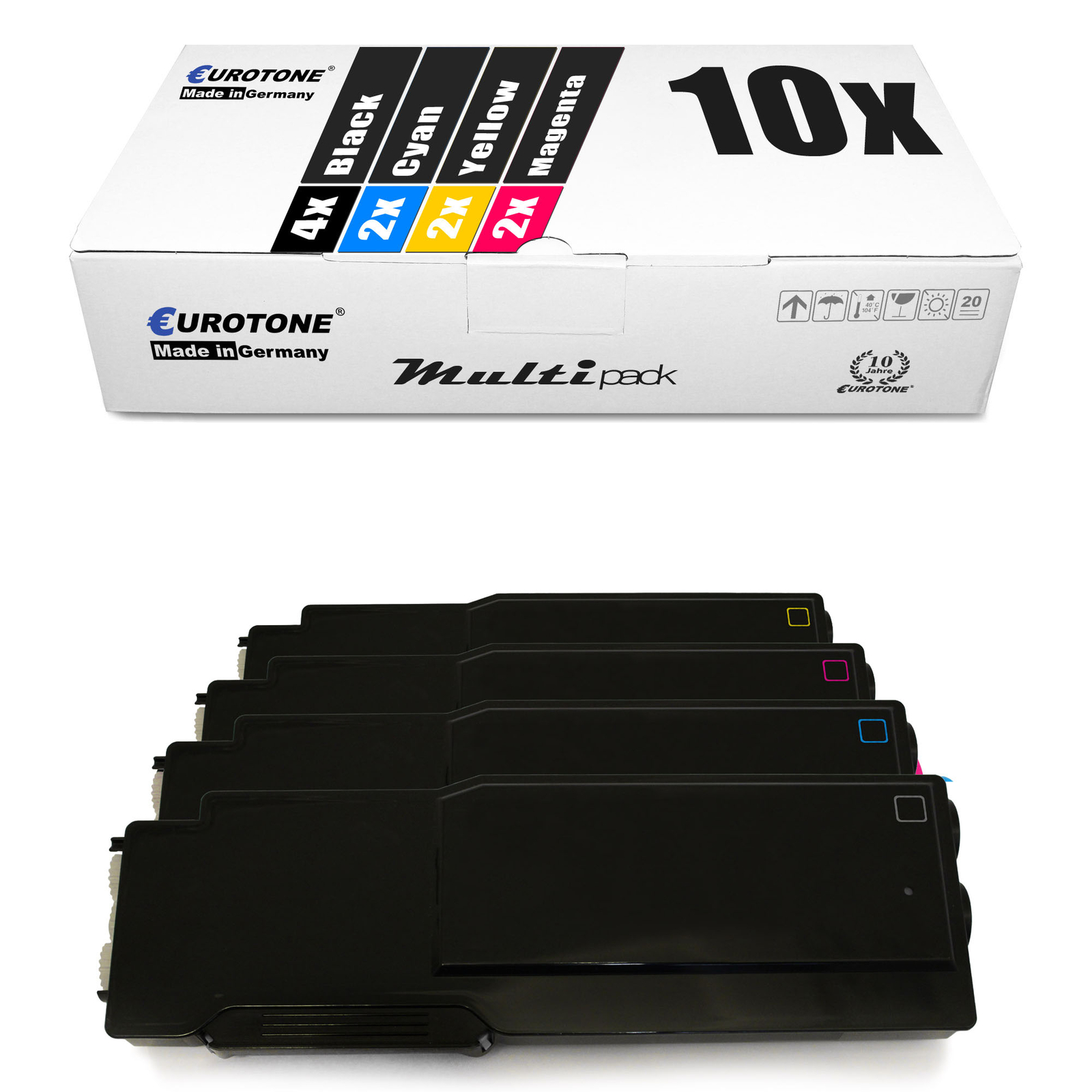 10x Eco Cartridge XXL for Dell C-3760-dn C-3765-dnf