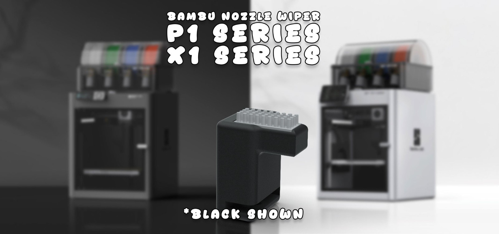 Silicone Nozzle Wiper for Bambu Lab P1/X1 Series 3D Printers