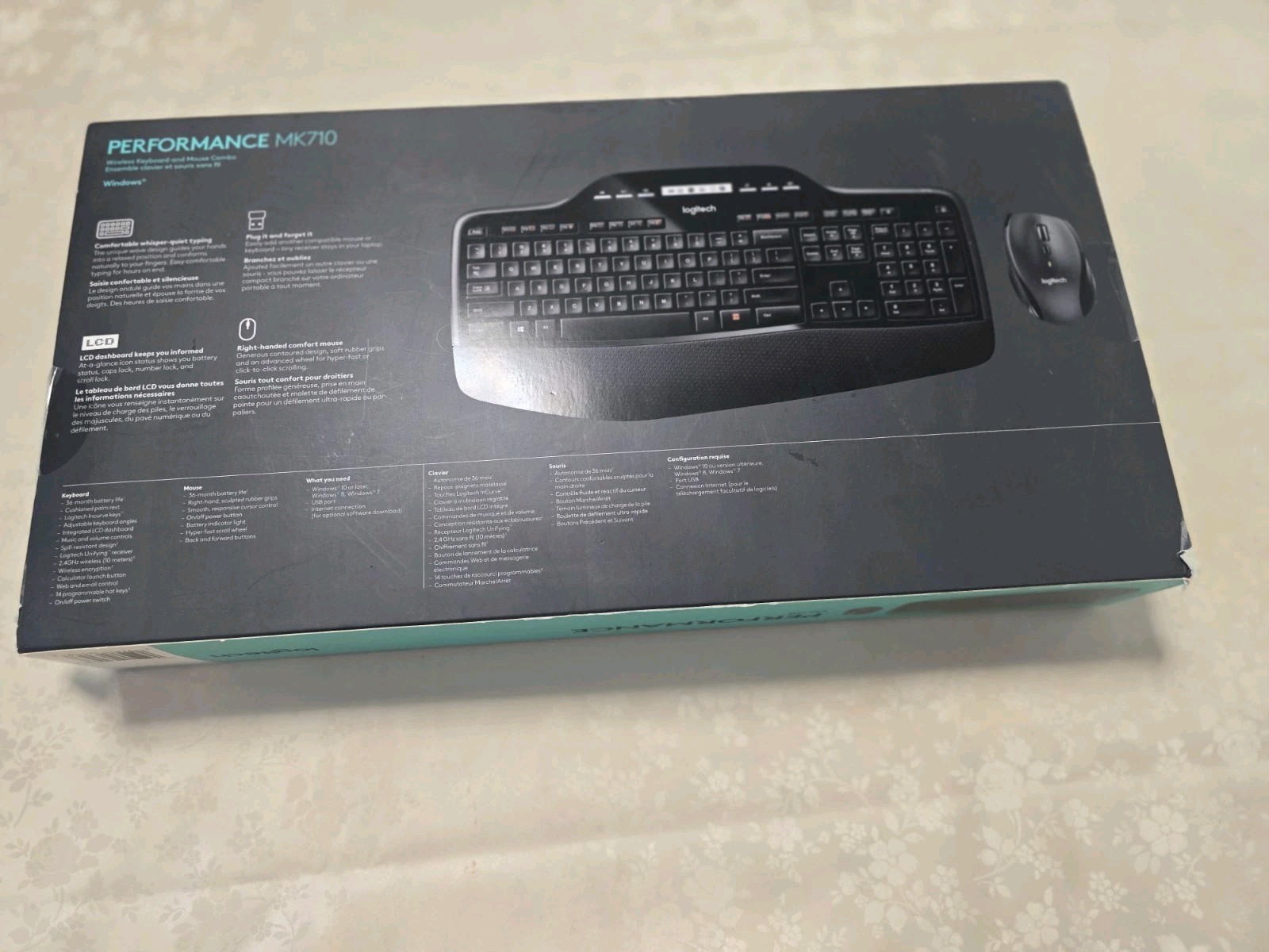 Logitech Performance MK710 Wireless  Keyboard And  Mouse Combo USB, LCD Display 