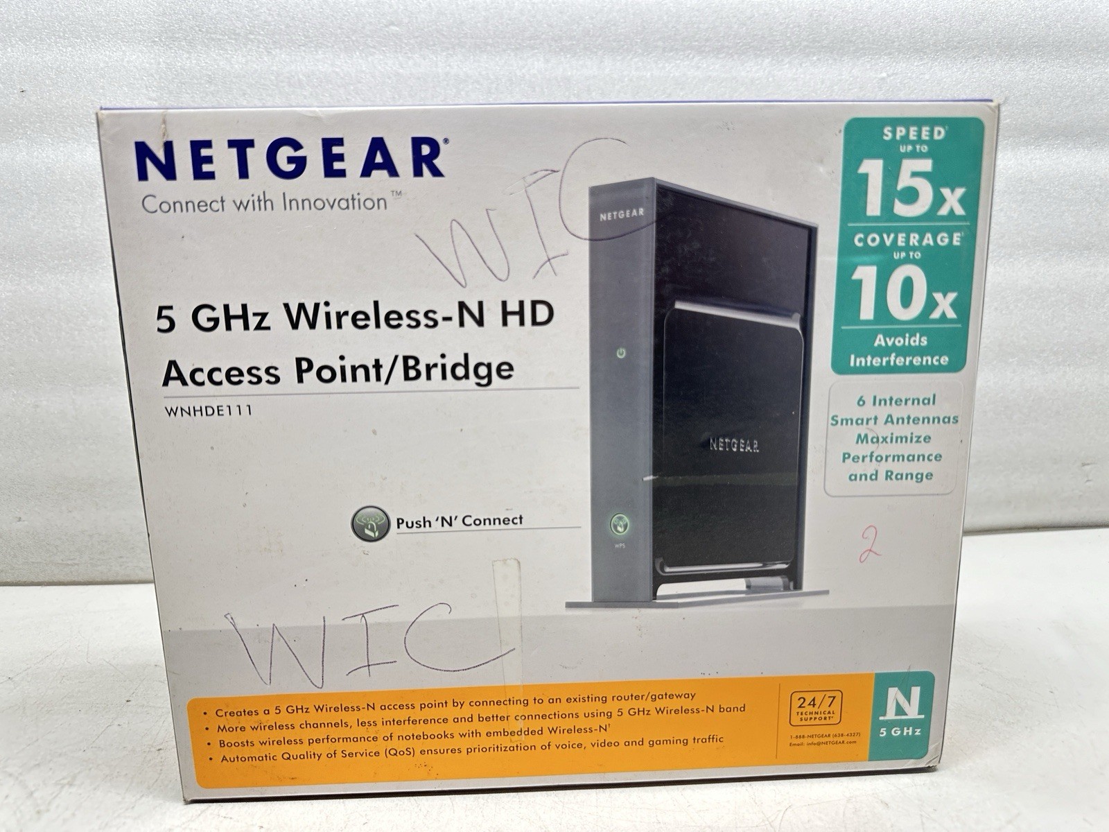 Netgear 5GHz Wireless-N HD Access Point/Bridge Model WNHDE111