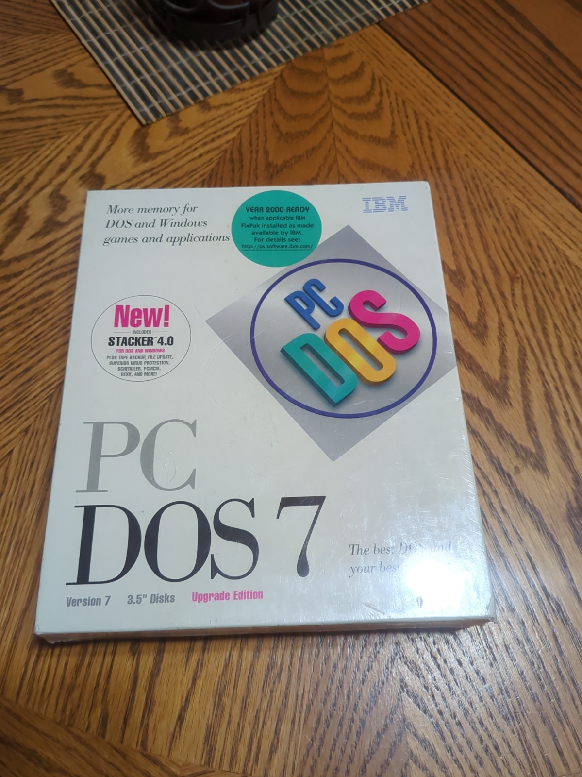 Vintage 1995 IBM PC DOS 7 Upgrade Edition on 3.5" HD Floppy Disks Sealed Box