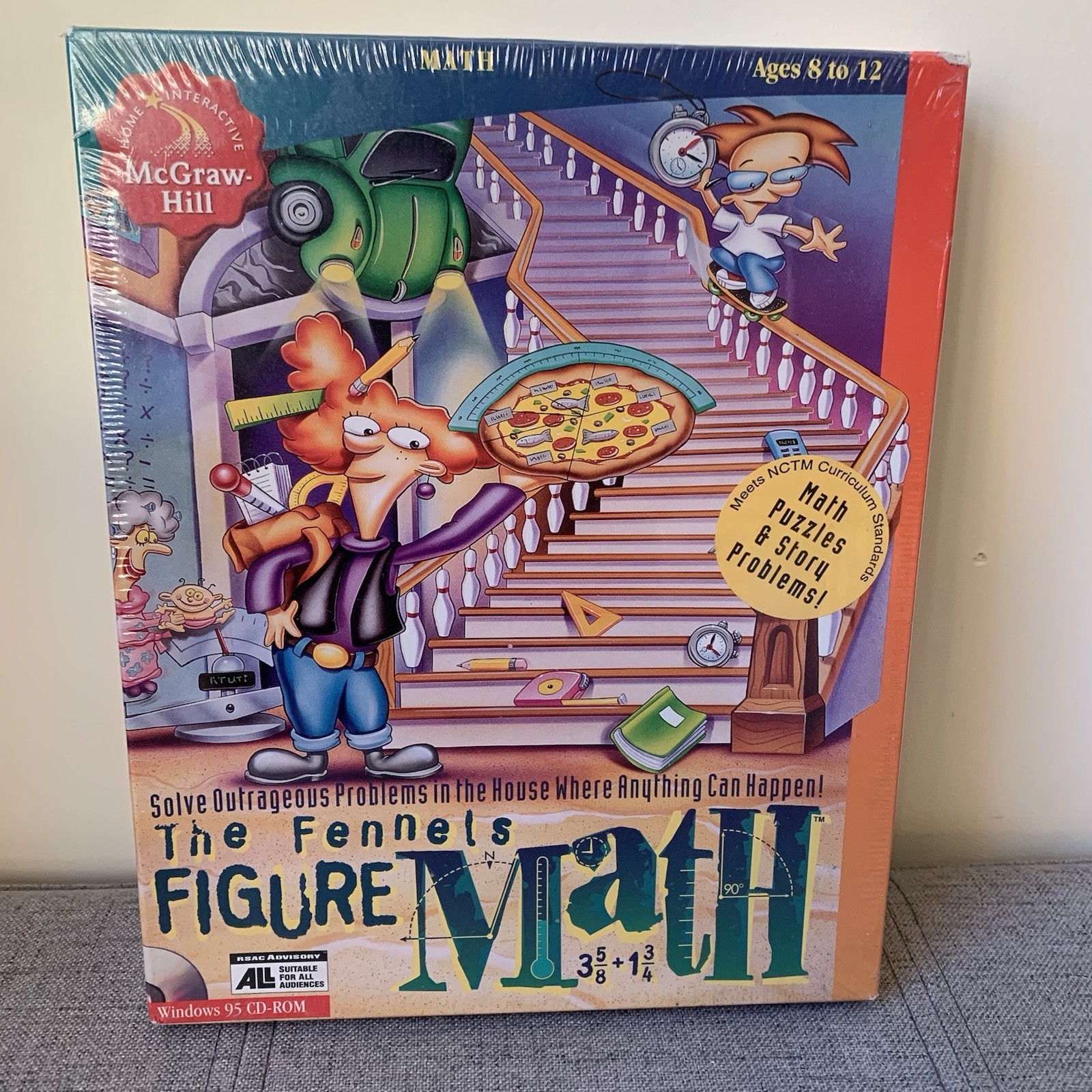 VTG Sealed 1996 The Fennels Figure Math CD Rom Windows 95 Big Box. Mcgraw Hill