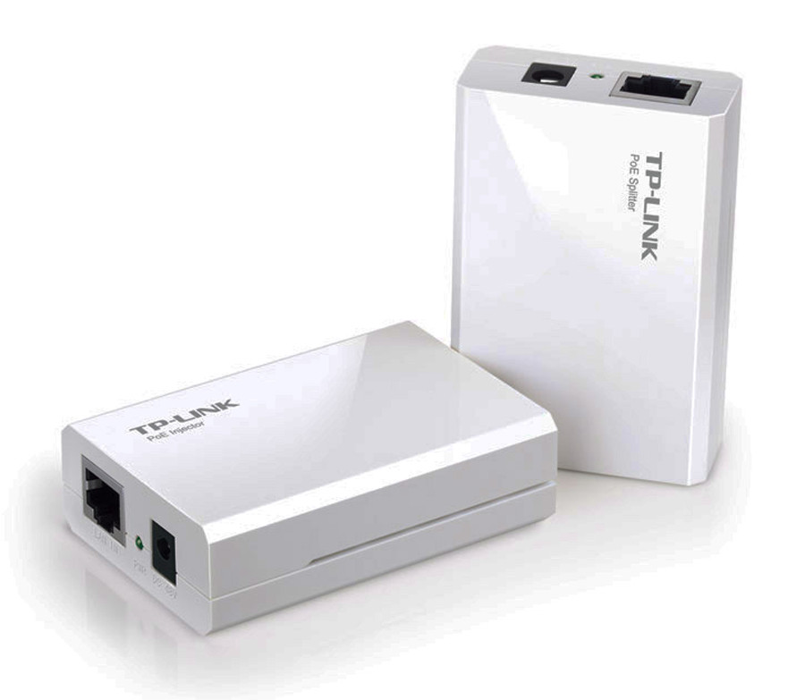 TP-LINK TL-POE200 Power Over Ethernet Kit, 1 Injector, 1 Splitter, 5 VDC Output