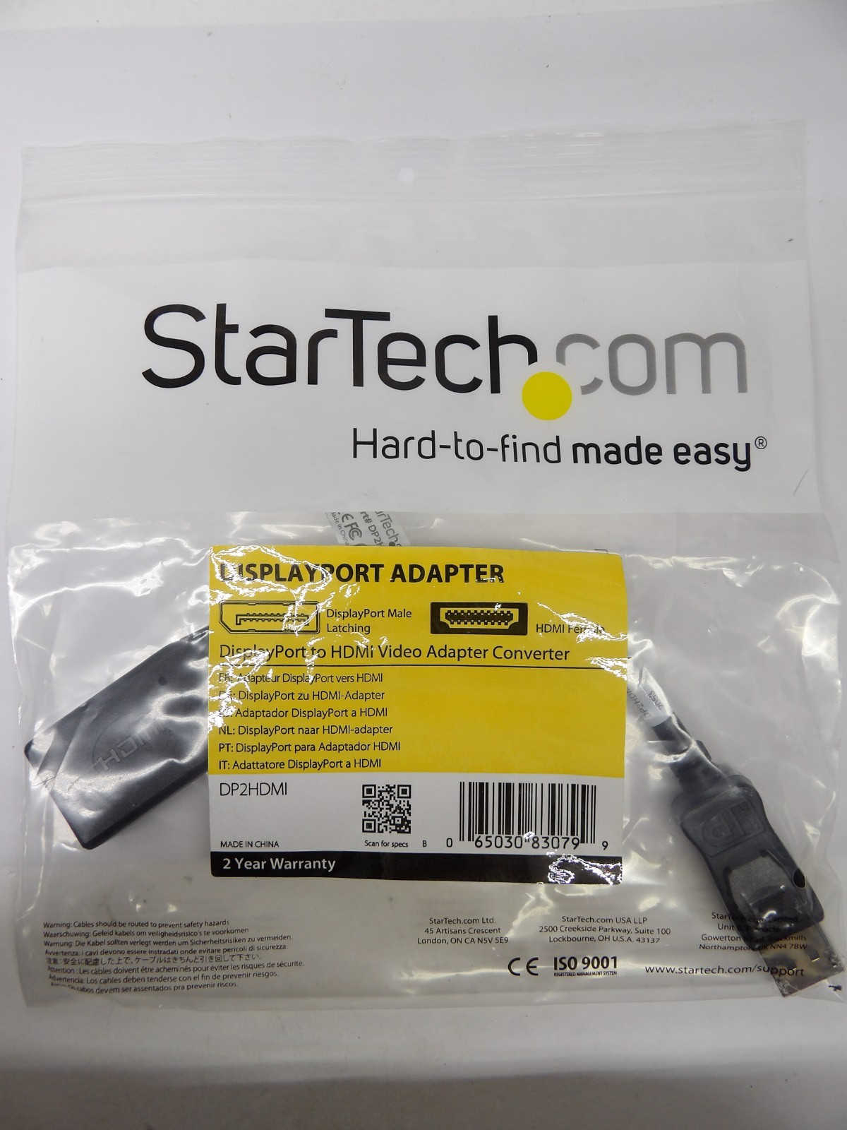 StarTech DP2HDMI DisplayPort to HDMI Video Adapter Converter