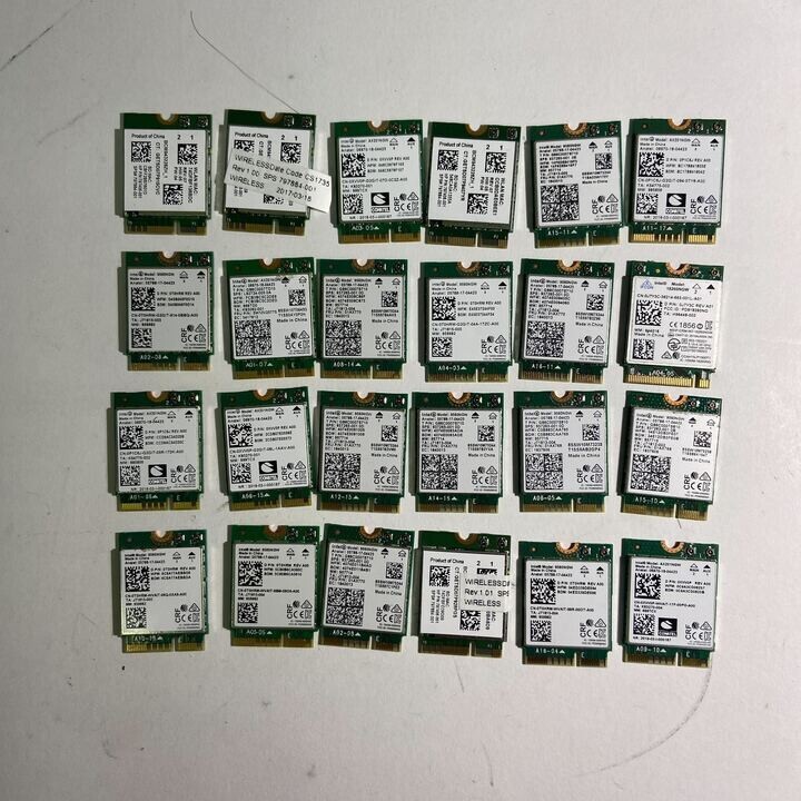 Lot of 24 Mixed Manufactuers/Models PCI Express Wifi Cards