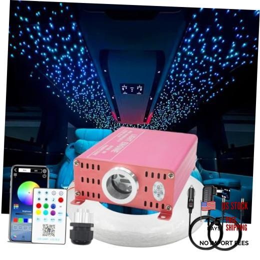 16W Starlight Headliner Kit RGBW Twinkle 450pcs of (0.03+0.04+0.06in)*9.8ft/3m