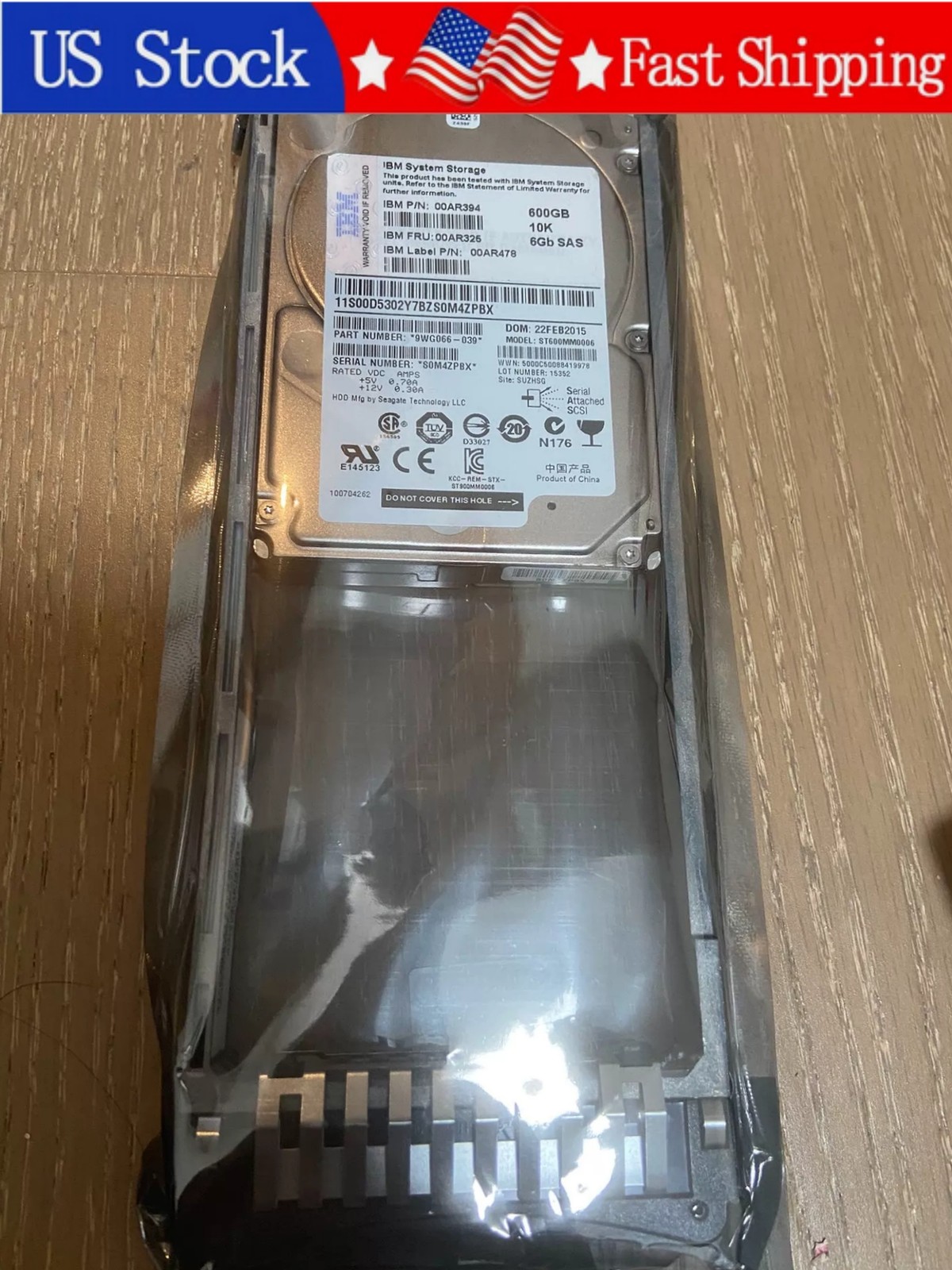 New IBM 00AR325 00AR394 00AR478 600GB 10K 6G 2.5" SAS HDD w/ Caddy