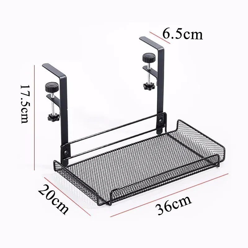 Under Desk Cable Management Tray No Drill, Metal Mesh Cable Management