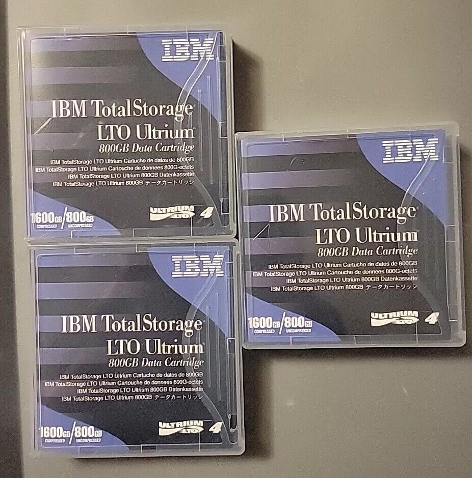 IBM 95P4436 800/1600GB LTO Ultrium 4 Data Cartridge 3pack New 