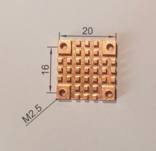Pure Copper Heatsink with M2.5 mounting hole