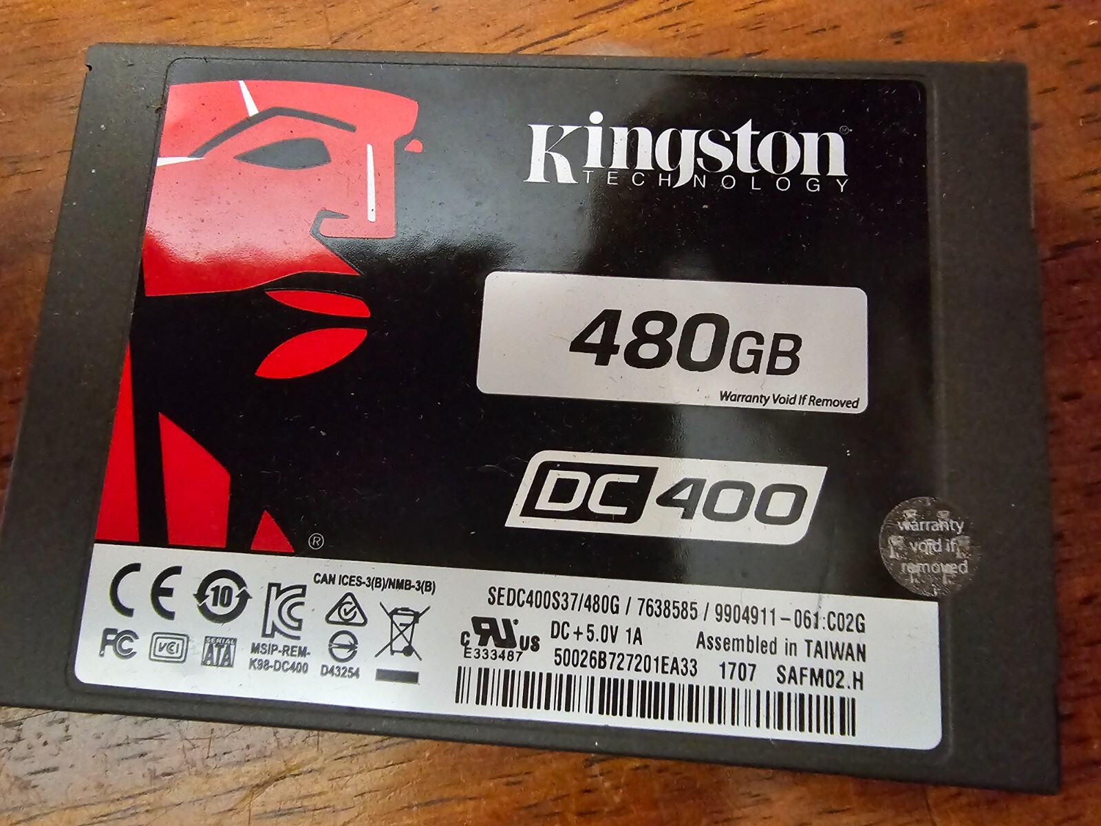  Kingston SSD DC400M 480GB SSD SEDC400S37/480G- 