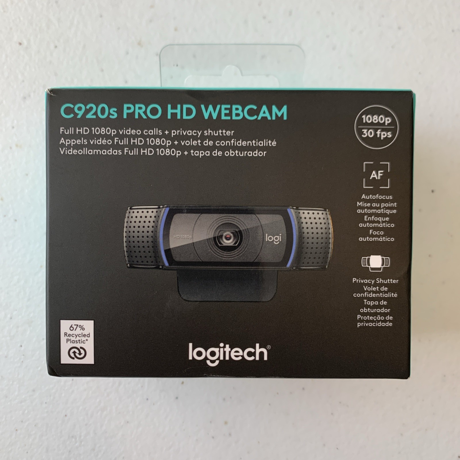 Logitech C920s HD Pro Webcam 1080p 30fps w/ Auto-Focus Open Box