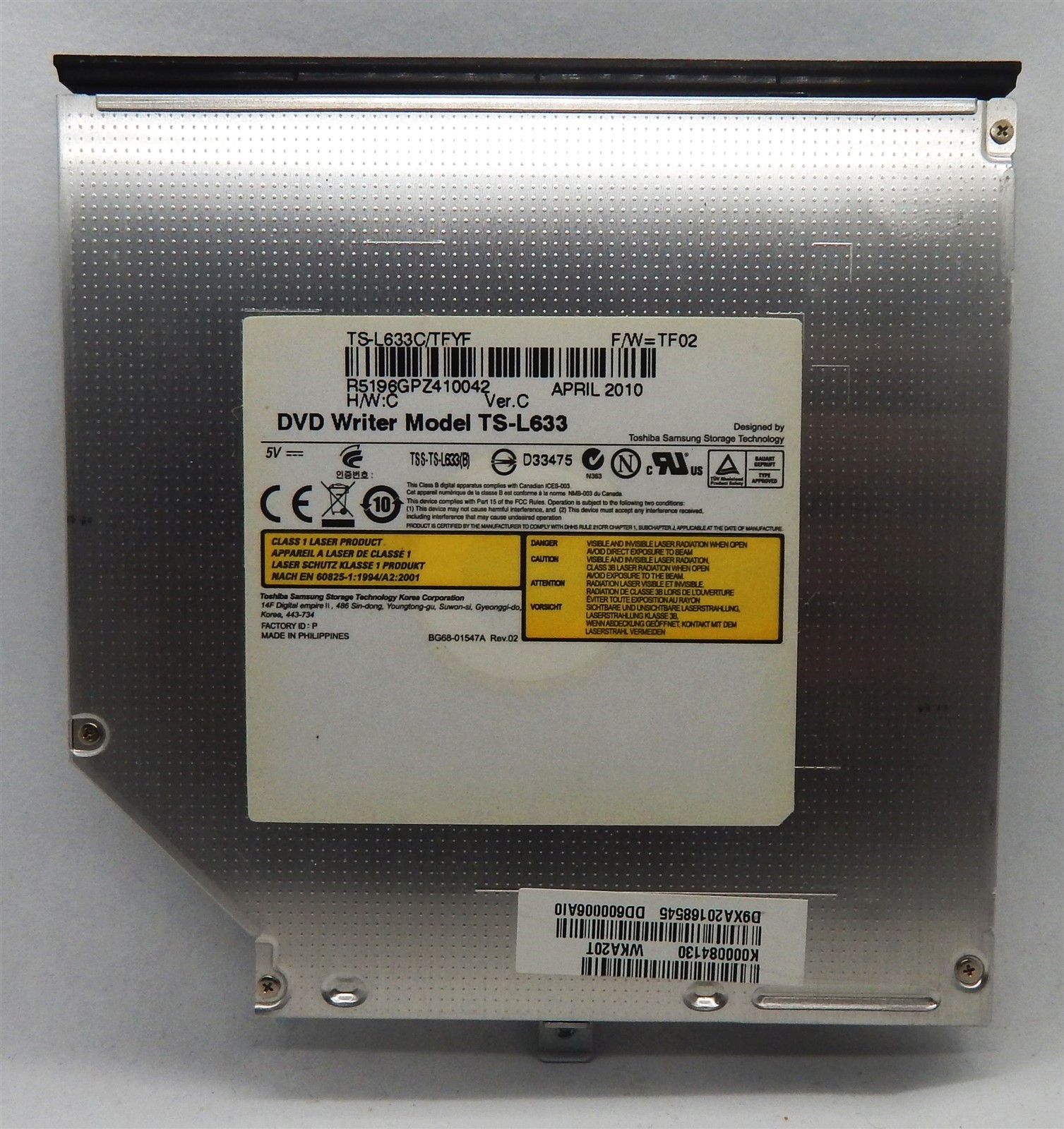Toshiba DVD-Writer TS-L633 TS-L633C/TFYF Multi-Recorder/Rewritable Optical Drive