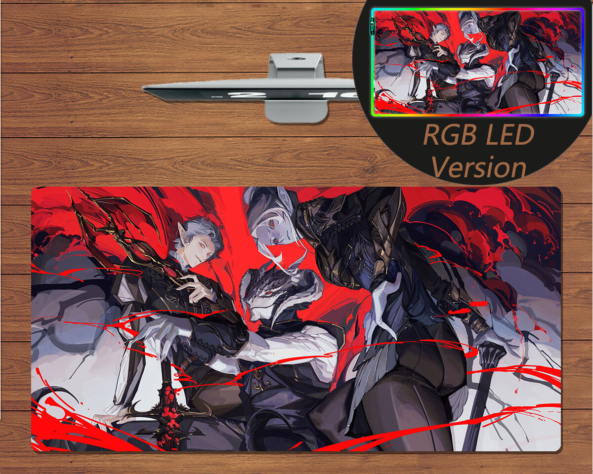 RGB LED Large Mouse Pad Baldur's Gate 3 Astarion Minthara Gaming Mat  Mousepad 