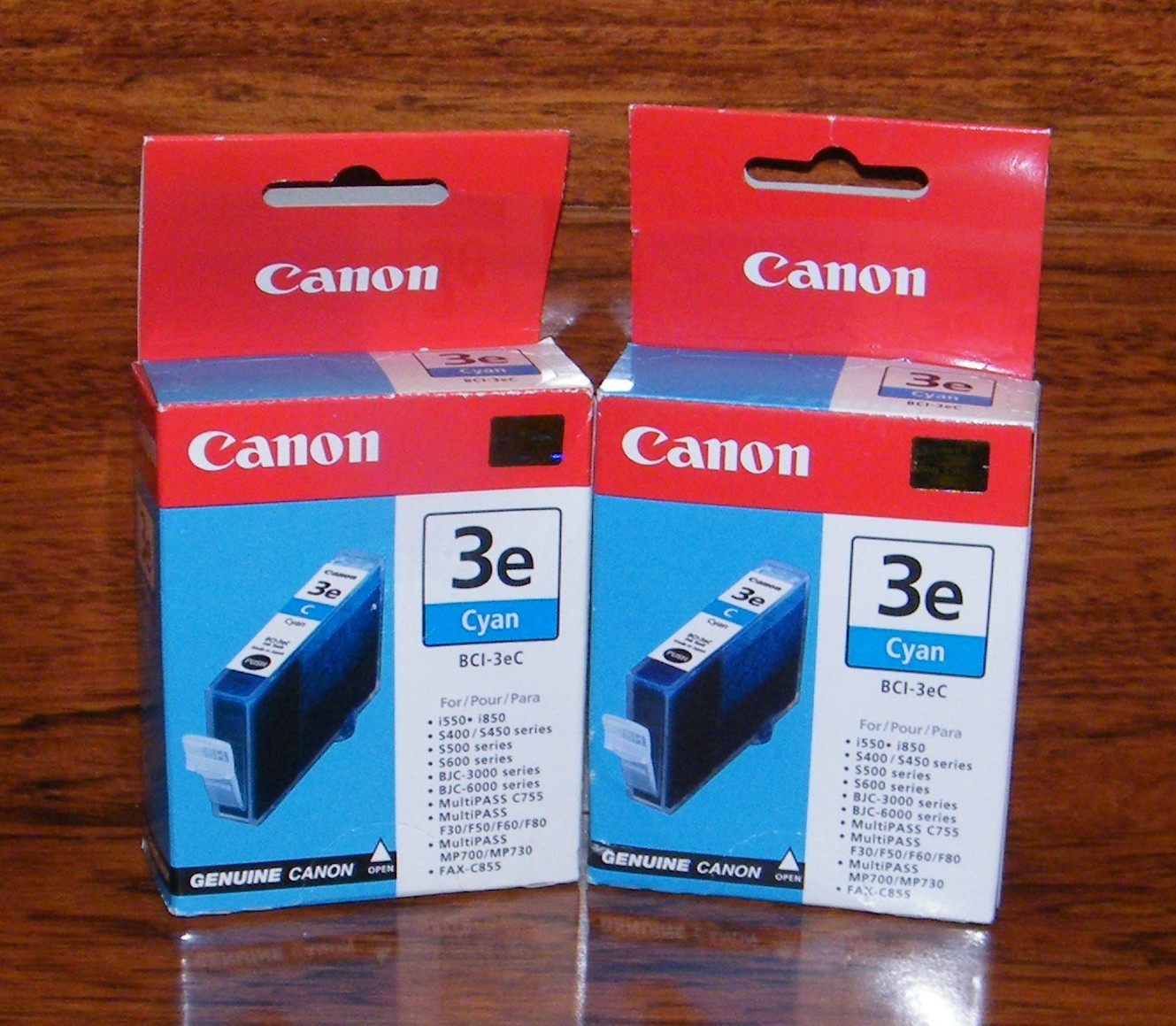 LOT OF 2 Genuine Canon (BCI-3eC) Cyan/Color Ink Cartridge (4480A003) **NEW** 