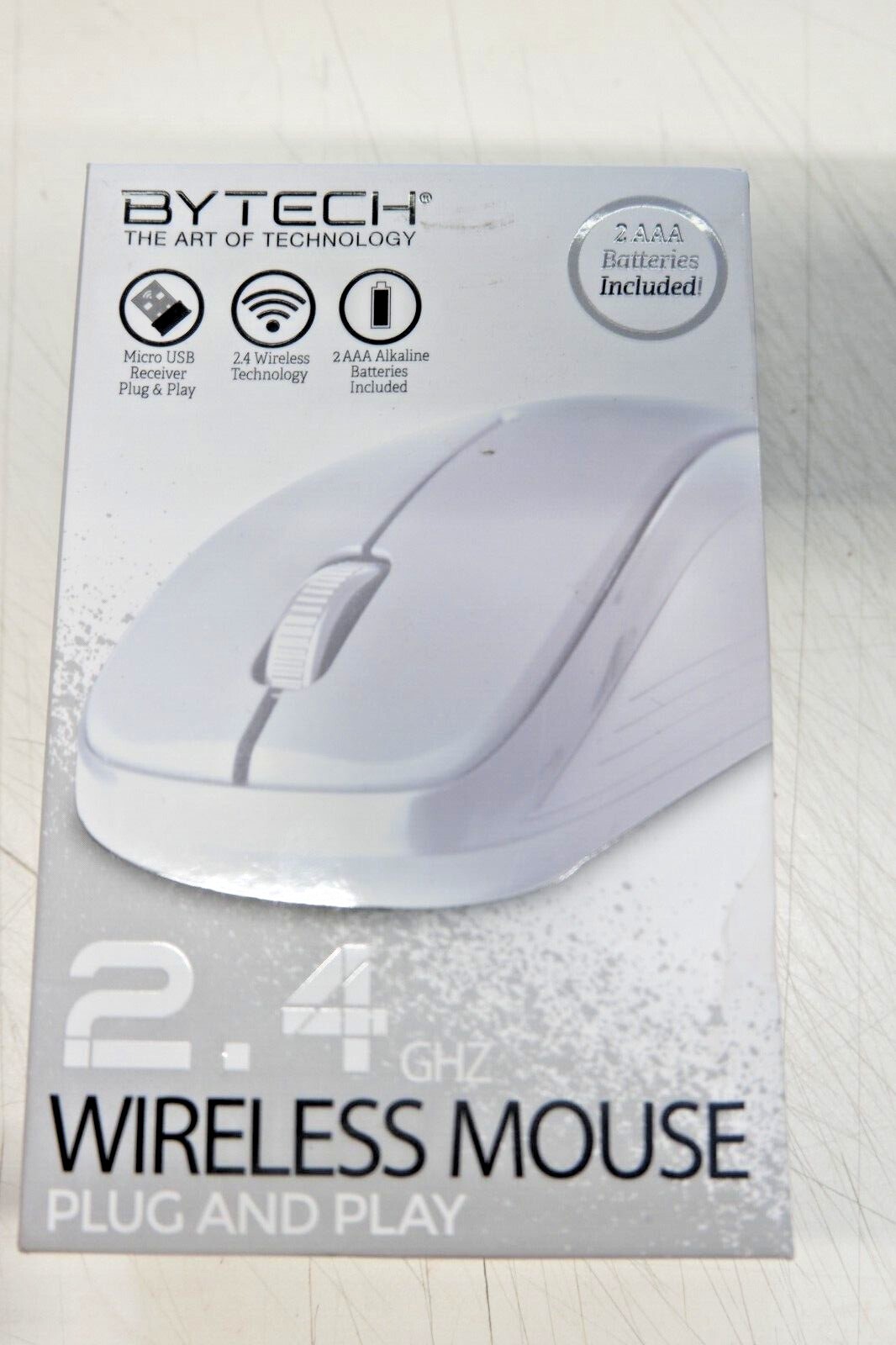 ByTech 2.4 GHZ Wireless Mouse Plug And Play White