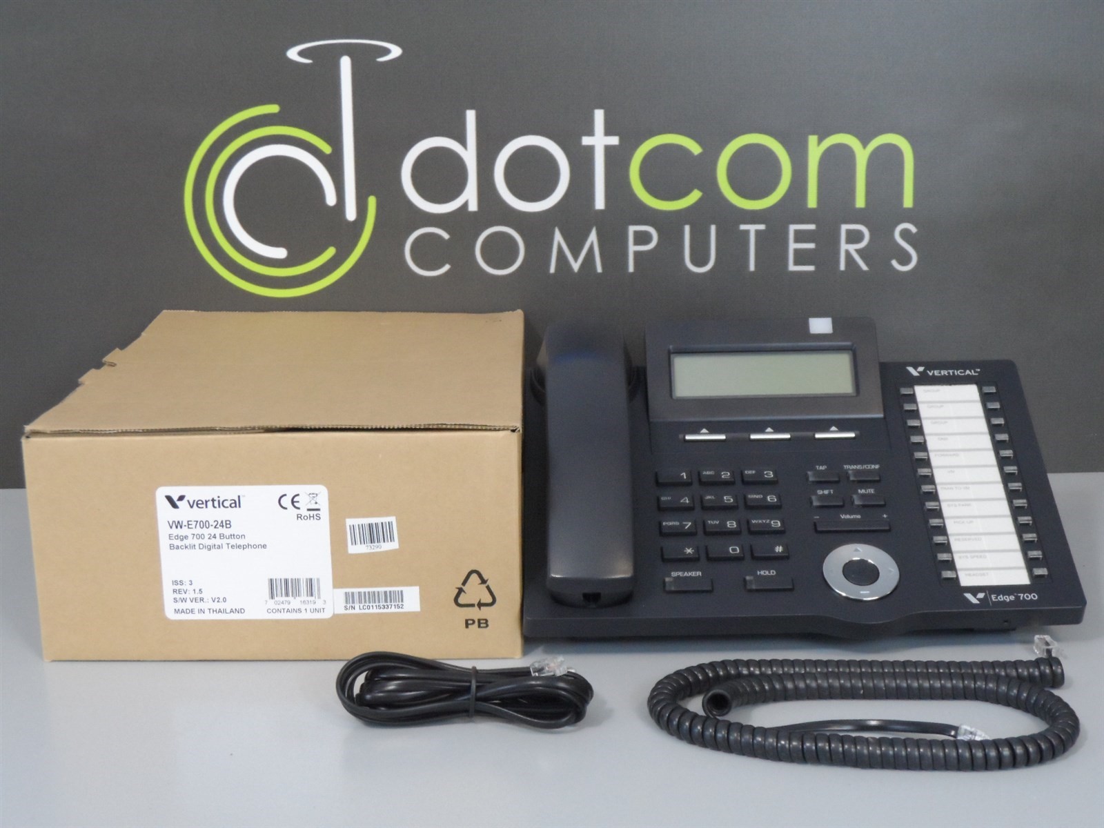 Vertical Communications Edge 700 24 Button VW-E700-24B Digital 7024 Base Handset