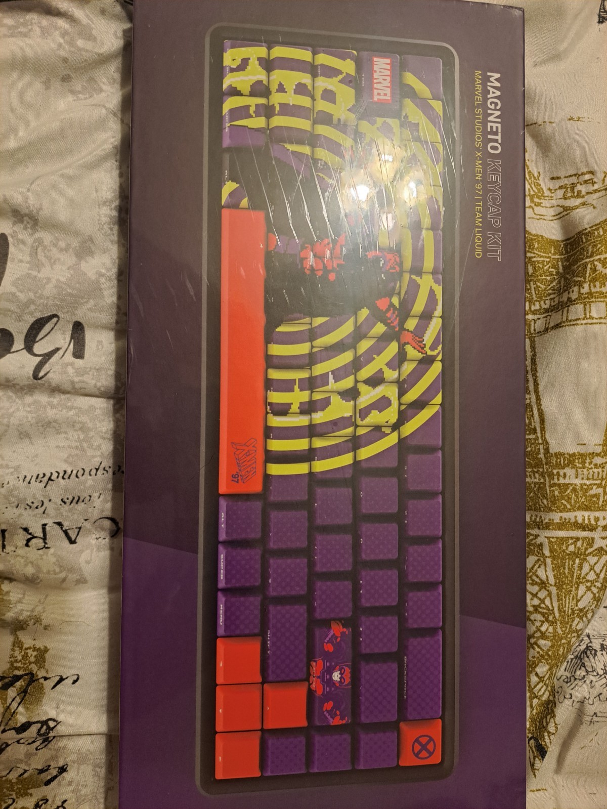 Marvel Magneto Keycap Kit for Keyboard Purple Red Yellow Black