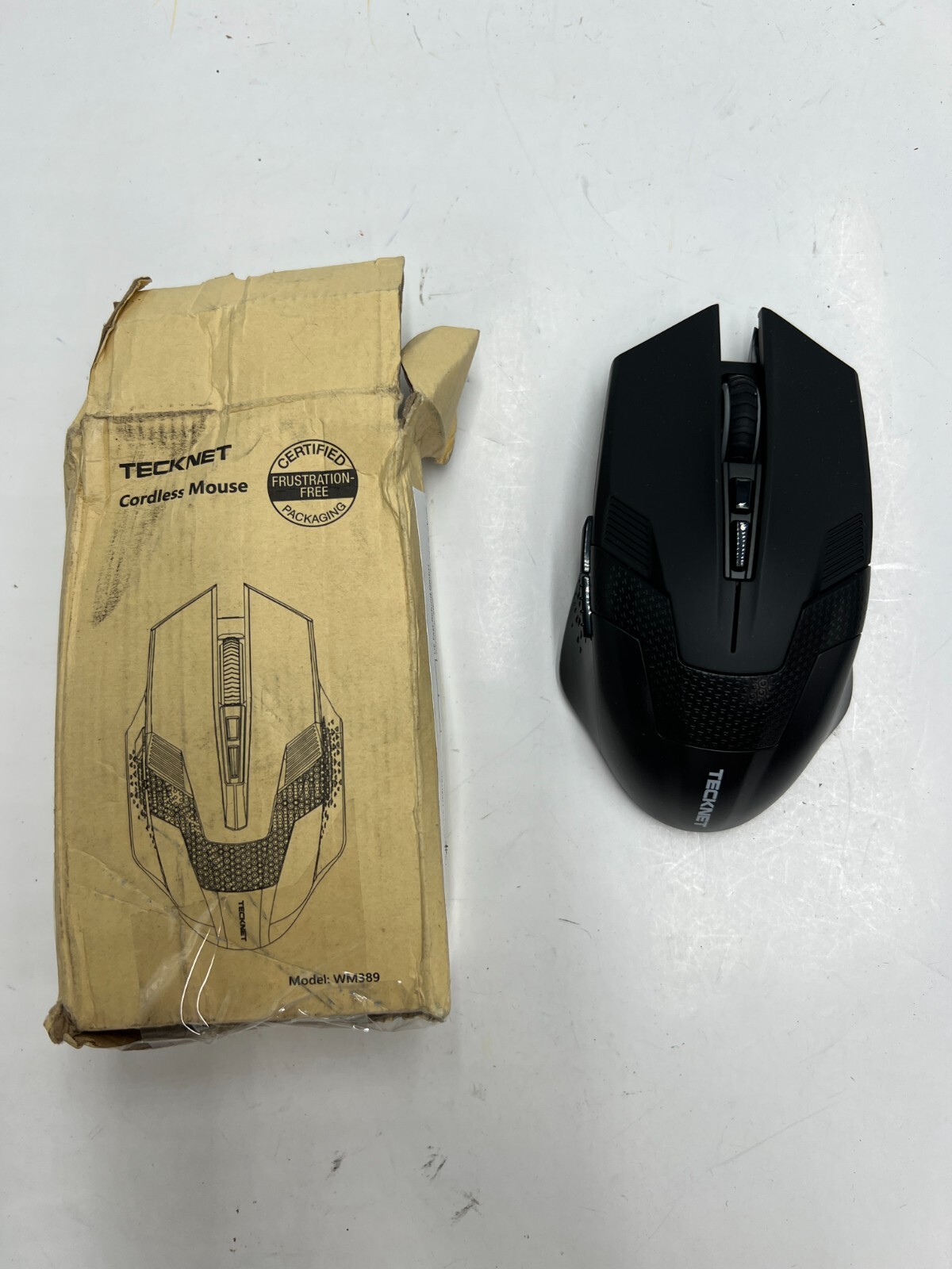 TECKNET Wireless Gaming Mouse Optical USB EWM01389BA01 WM389 7mA 2.4GHz