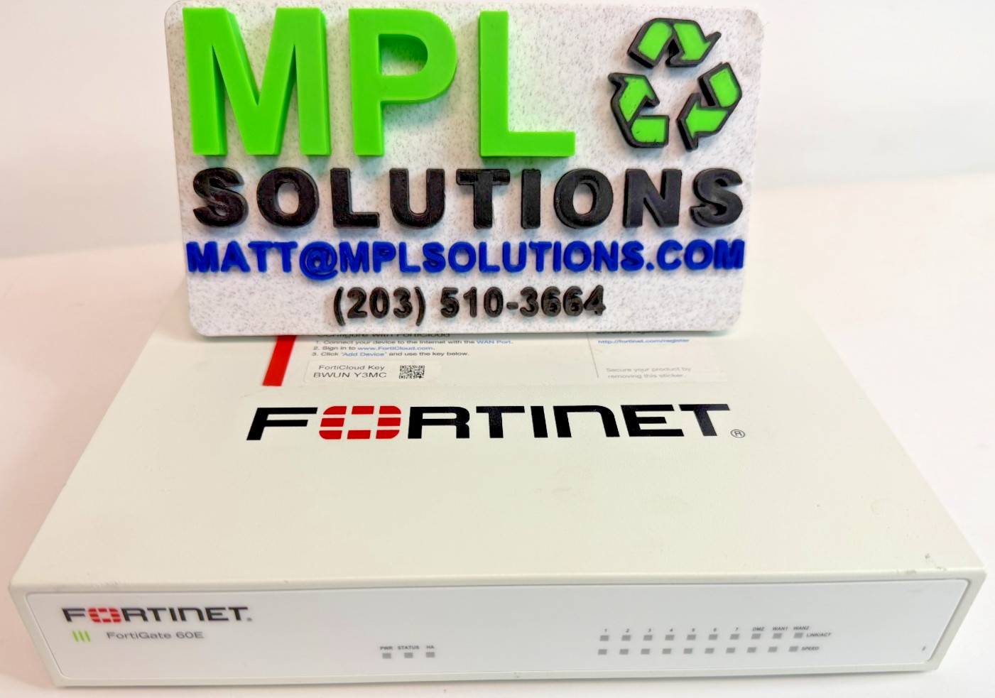 Fortinet Fortigate FG-60E Network Security Firewall w/o AC ADAPTER NICE