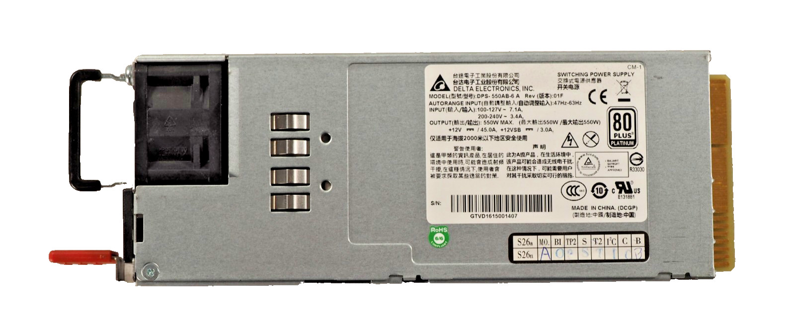 Delta Electronics DPS-550AB-6 A 550W Switching Power Supply