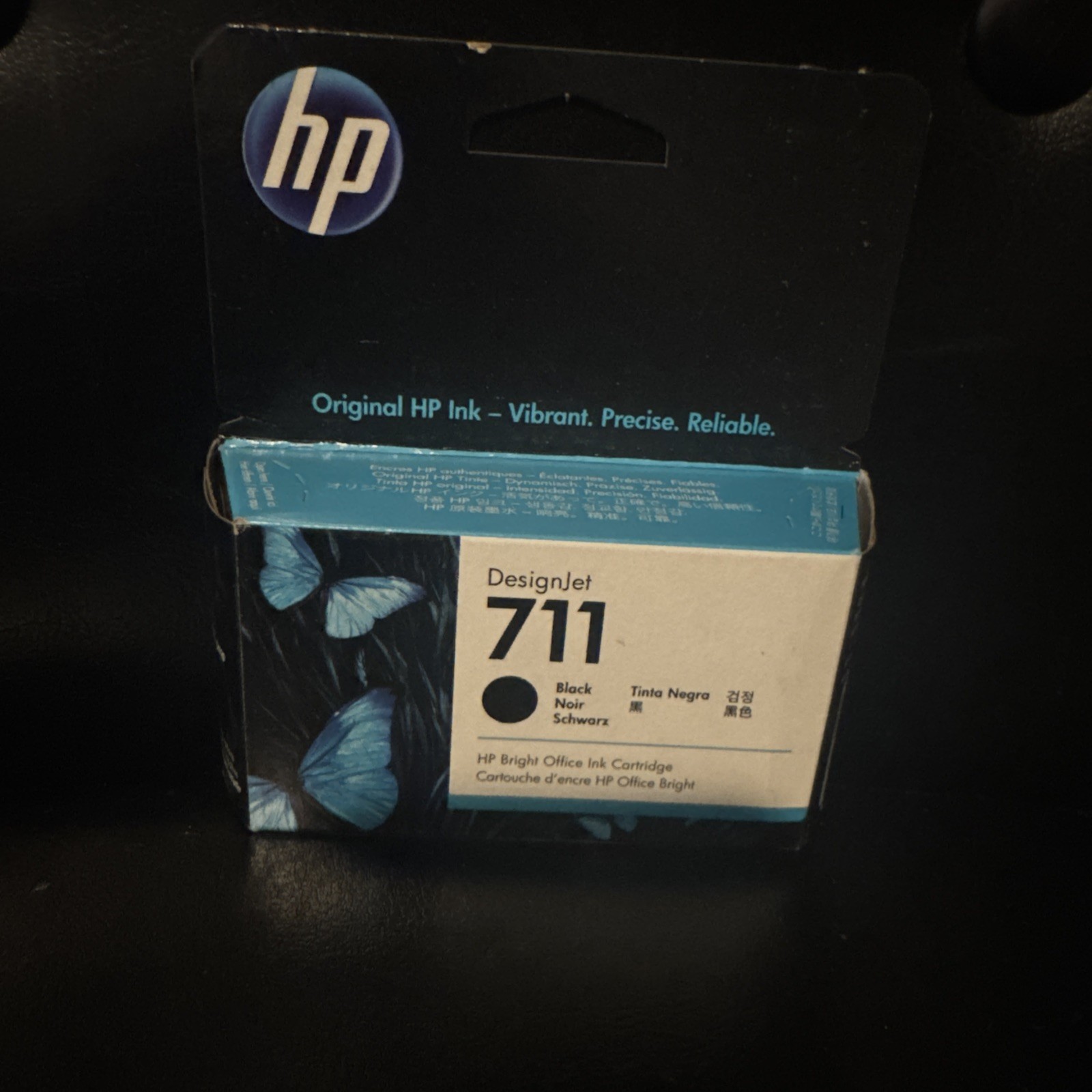 HP 711 38-ml Black DesignJet Ink Cartridge, CZ129A Exp 12/26