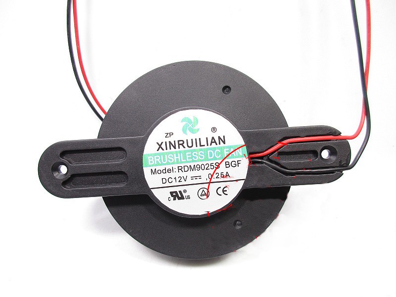 XINRUILIAN SCIENCE RDM9025S BGF 12V 0.25A 2-wire cooling fan