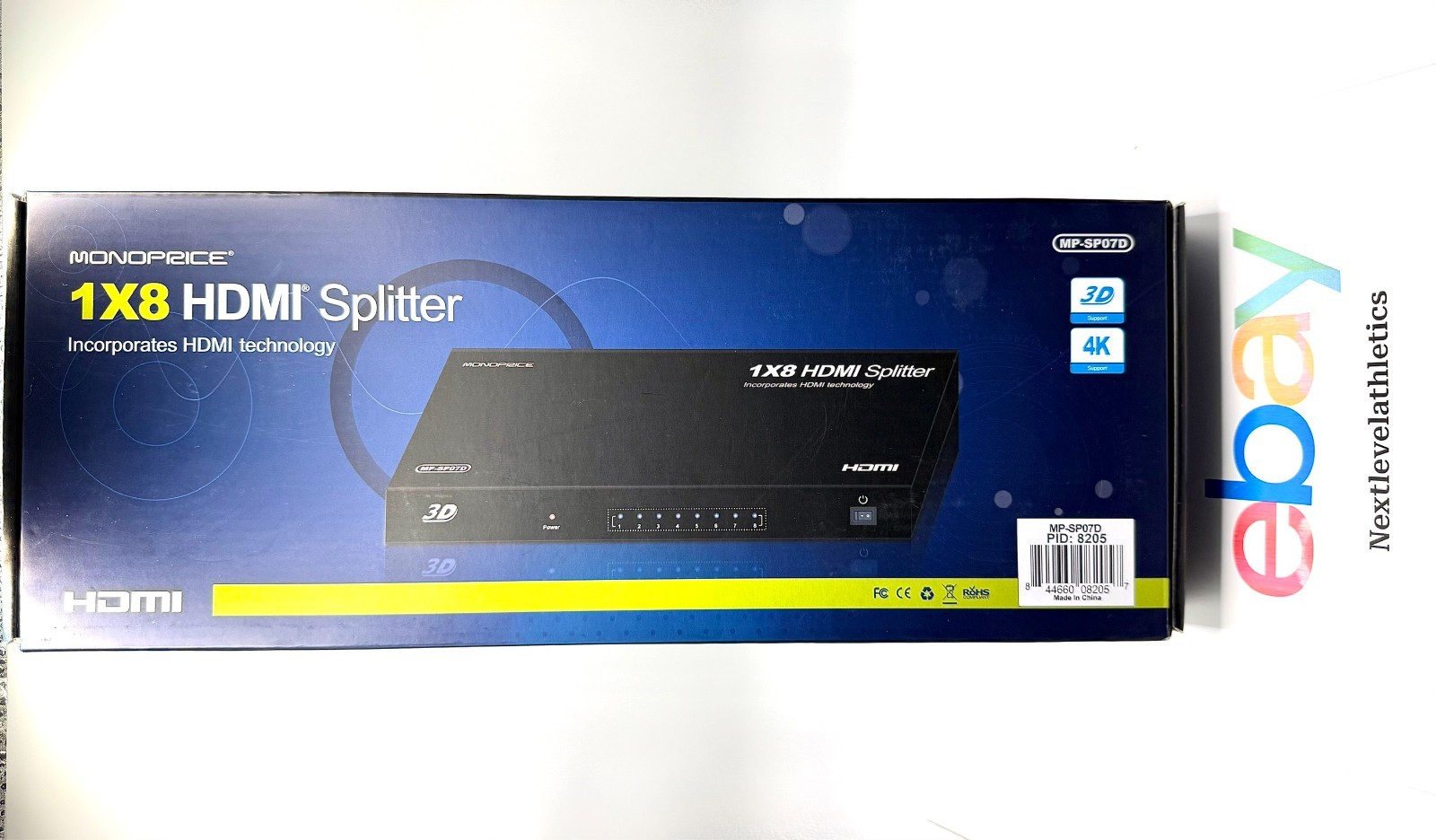 Monoprice 1x8 HDMI Splitter - Model: MP-SP07D, Product ID: 8205