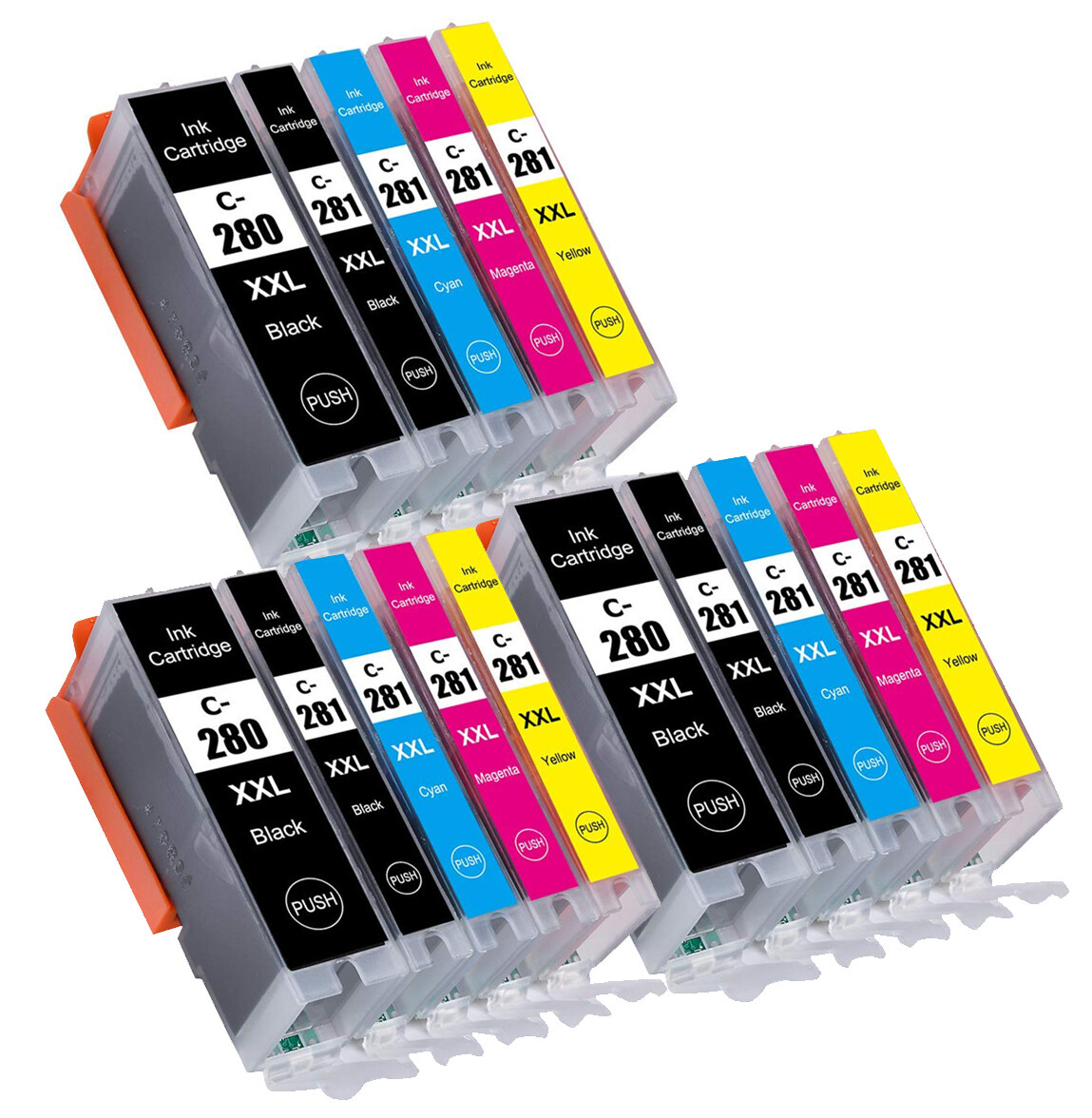 15PK XXL Printer Ink for PGI-280 CLI-281 Canon Pixma TR8520 TR8620 TS6320