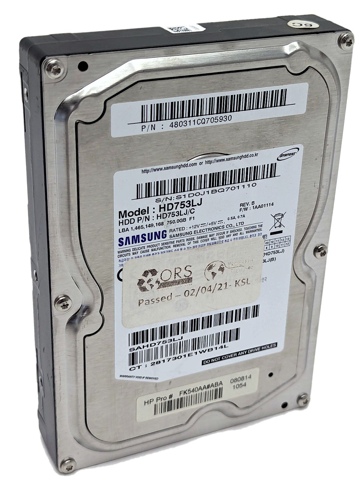 Samsung Spinpoint F1 750GB SATA II 7200 RPM 32MB Cache 3.5" Hard Drive HD753LJ