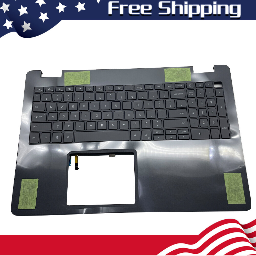 New For Dell Inspiron 15 3501 3505 Palmrest Backlit Keyboard 033HPP Black US