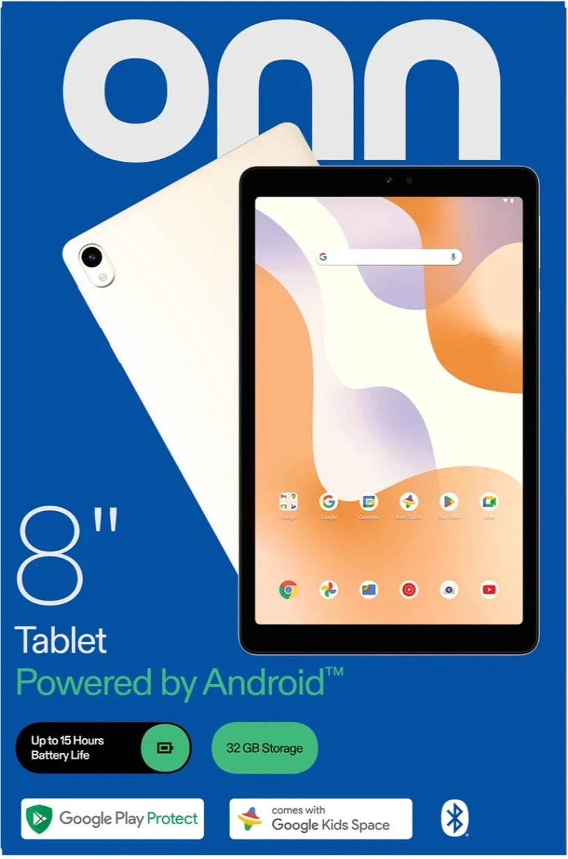 Onn 8" Tablet (2024) 32GB [100135923] Silver (WiFi) - Open Box