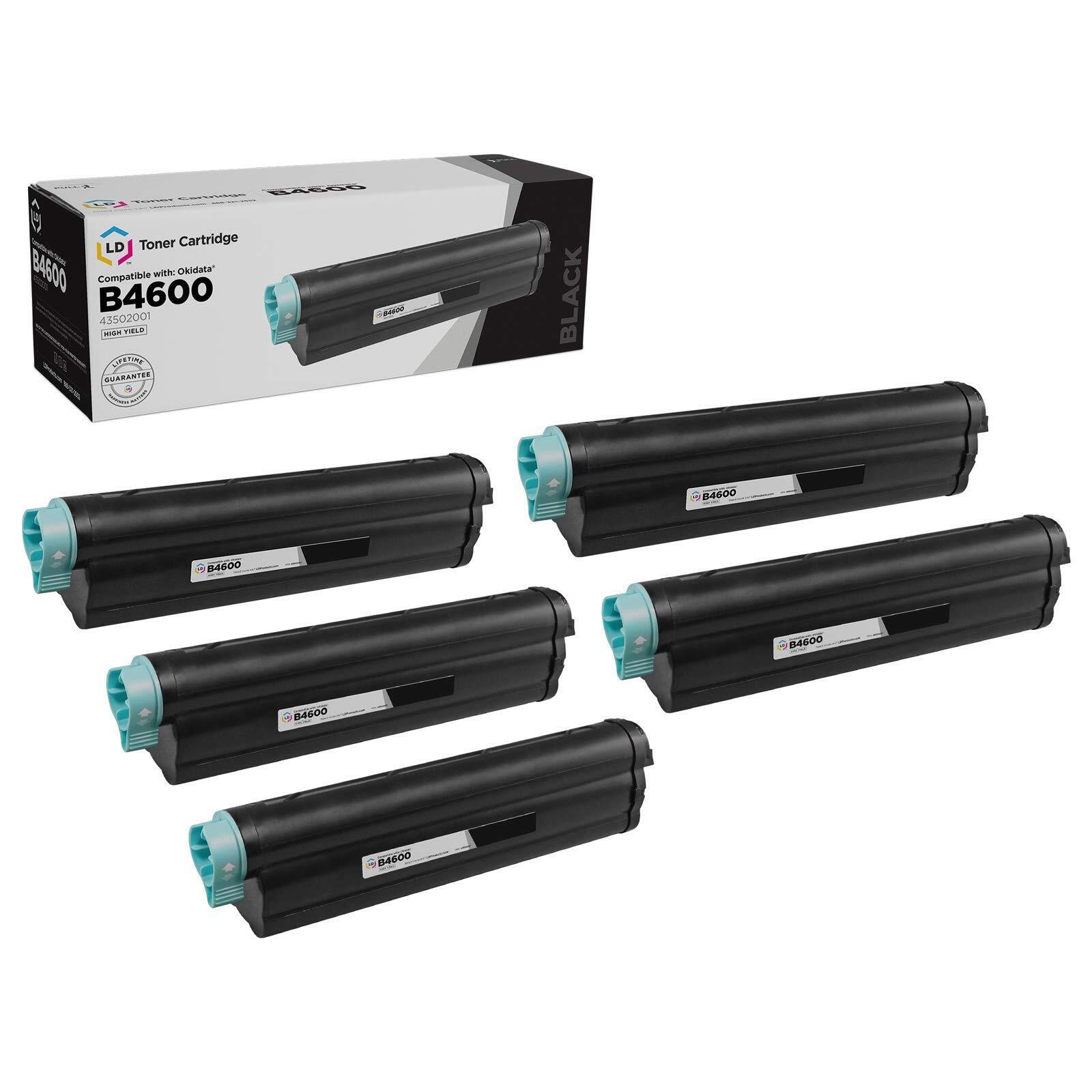 LD Comp Okidata 43502001 5pk HY Black B4600 B4550 B4600n PS B4600n B4550n
