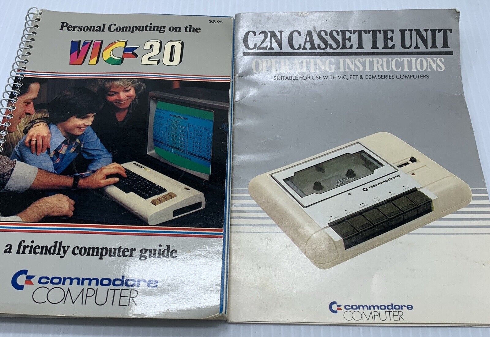 Commadore Vic-20 & C2N Cassette Unit Operating Instruction Manuals 