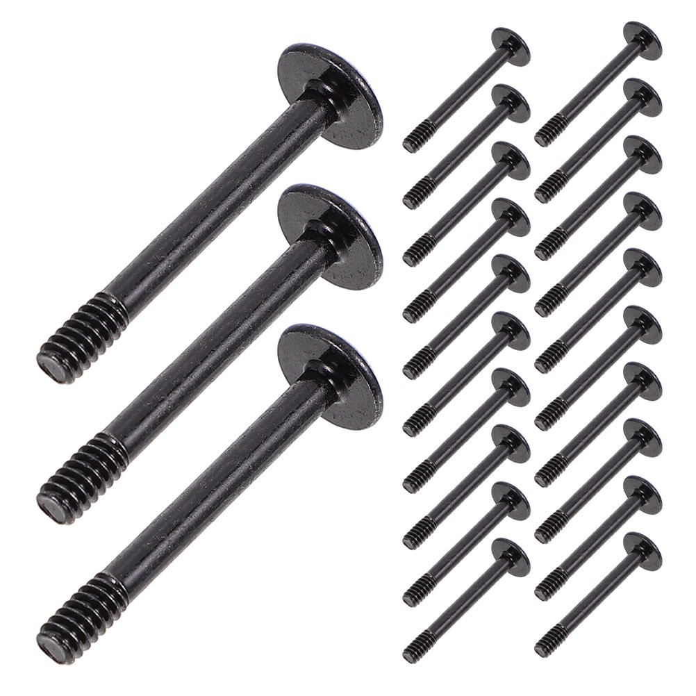 100Pcs Versatile Black Iron Screws for Pc Fan Radiator Cooling Mounting