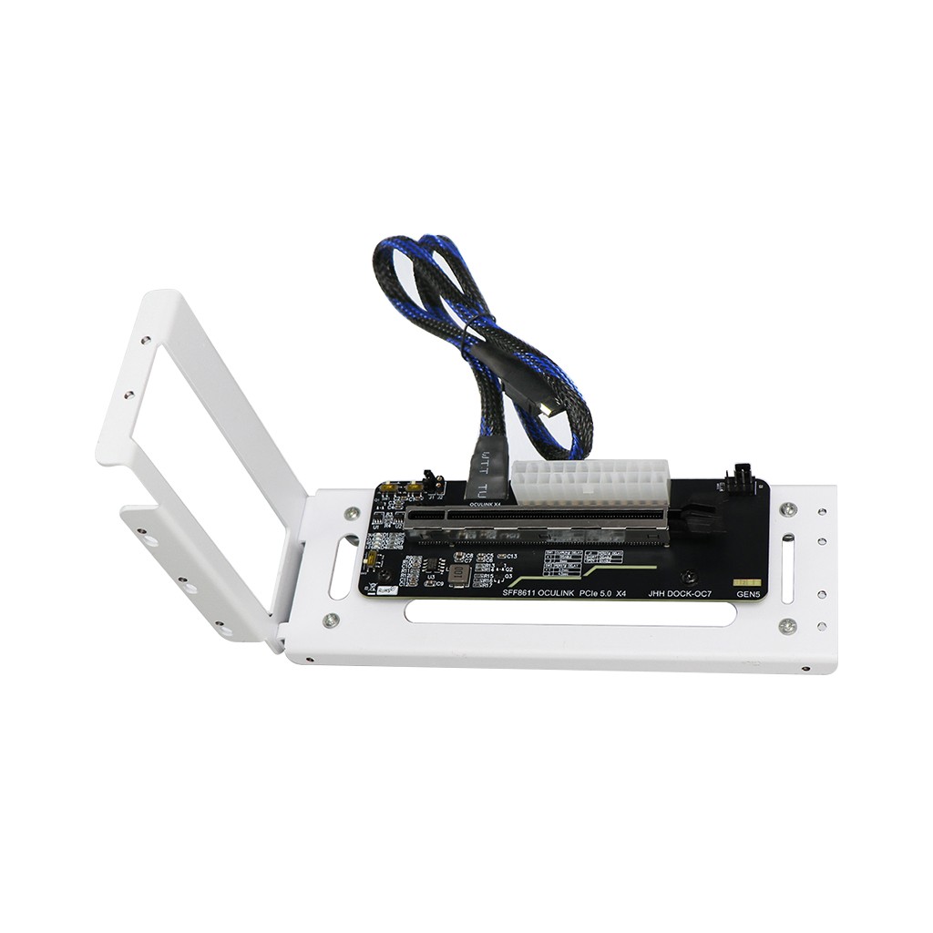 Oculink PCIe5.0 GPU Dock for GPD Handheld M.2 to 8611 Enclosure 50cm White/Black
