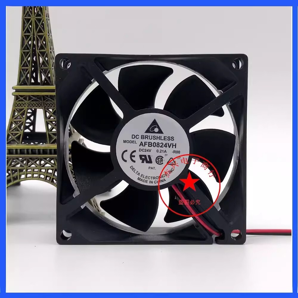 Delta AFB0824VH 8025 DC24V 0.21A 8CM 2-Wire Inverter Dual Ball Cooling Fan