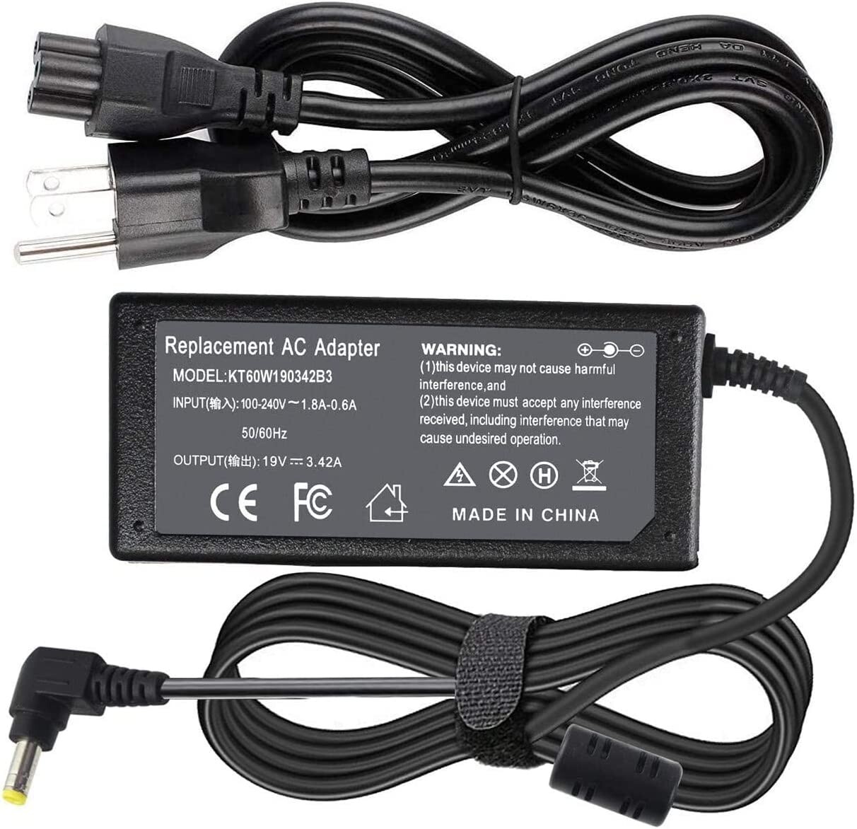 AC Adapter Charger For Toshiba Satellite L875D-S7210 L875D-S7332 