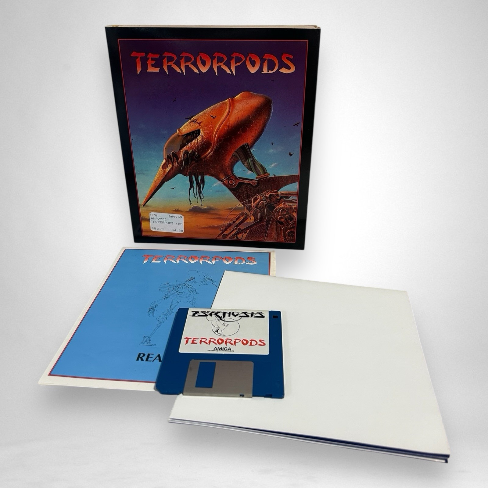 Terrorpods By Psygnosis Amiga Game CIB w/ Manual Floppy and Poster