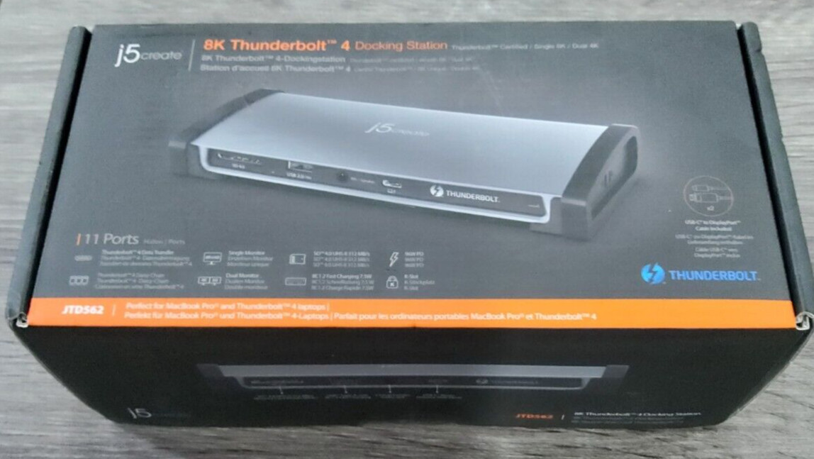 j5 Create JTD562 8K Thunderbolt 4 docking station