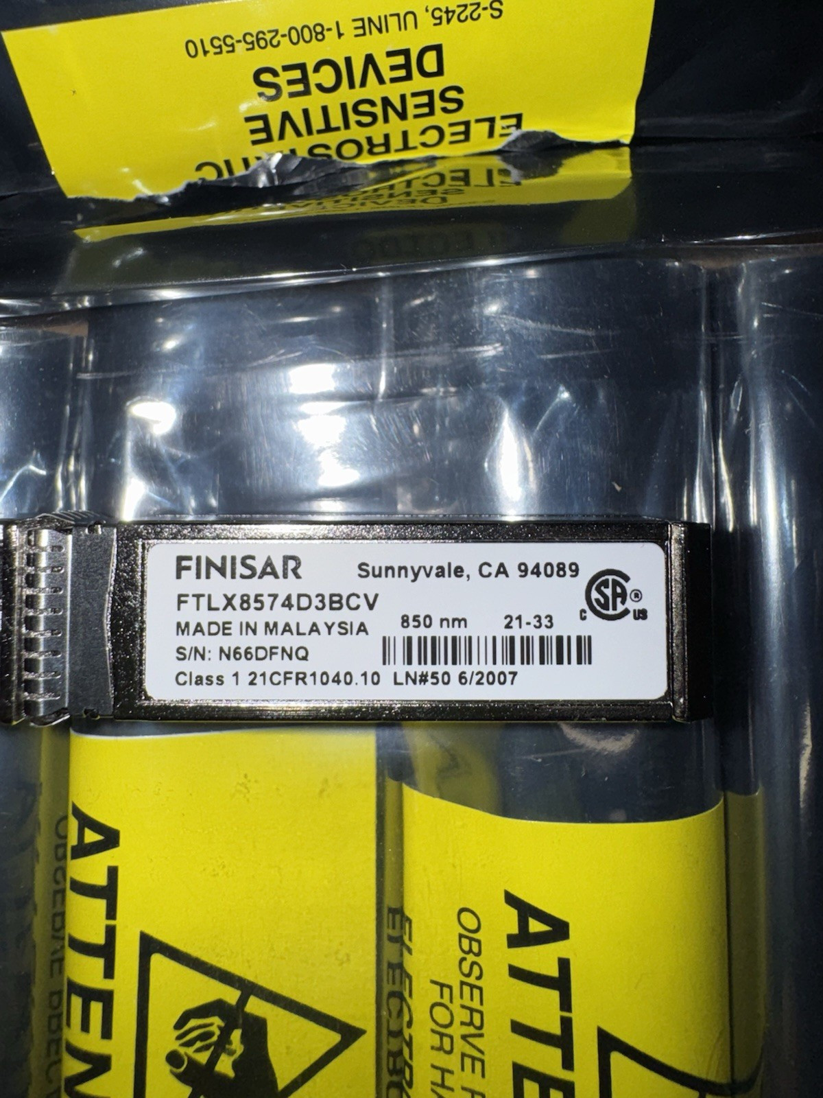 Finisar FTLX8574D3BCV SFP+ Transceiver Module 10 Gbps LC