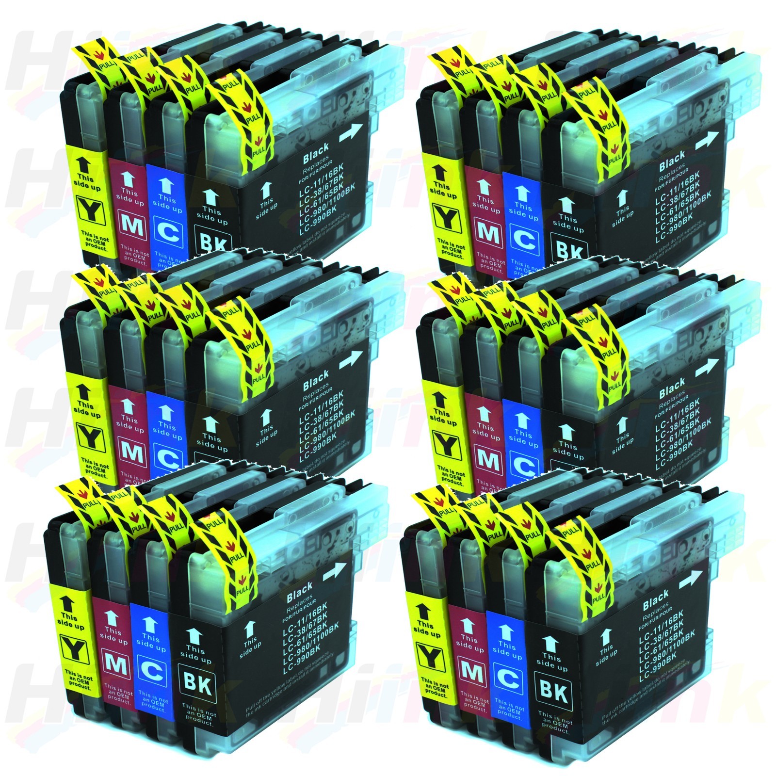 24PK New LC61 Ink For Brother MFC-250C MFC-295CN MFC-385CW MFC-490CW MFC-6490CW